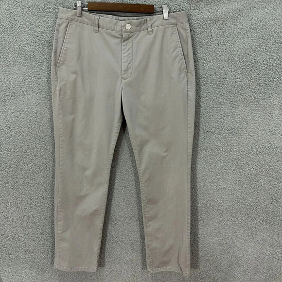 Bonobos pants mens 35 gray slim fit chino khakis cotton office‎ career - Picture 1 of 8